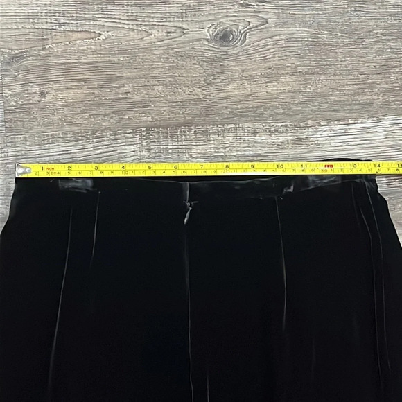 Kay Unger Black Velvet Maxi Skirt Sz 6 No Slit Grunge Whimsigoth Elegant 90s - Picture 8 of 12